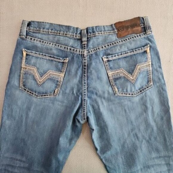 Rock & Roll Denim® Men's Raised Denim Stackable Dark Jeans BMTBD03103 Western - Picture 7 of 16